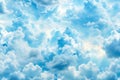 Processed collage of cloudy light blue sky texture. Background for banner, backdrop or texture for 3D mapping Royalty Free Stock Photo