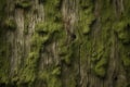 Processed collage of moss on tree bark surface texture. Background for banner, backdrop or texture Royalty Free Stock Photo