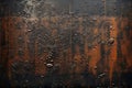 Processed collage of old rusty metal sheet texture in daylight. Background for banner Royalty Free Stock Photo