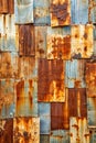 Processed collage of old rusty metal sheet texture Royalty Free Stock Photo