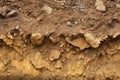 Processed collage of orange canyon soil material texture. Background for banner, backdrop Royalty Free Stock Photo