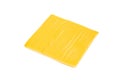 Processed Melted cheese, thin slices for sandwiches isolated on white background Royalty Free Stock Photo
