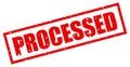 Processed red rubber stamp Royalty Free Stock Photo