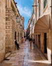 The streets of Dubrovnik, Croatia in summer