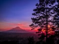 Sinabung sunset the day Royalty Free Stock Photo