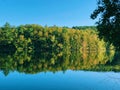 Burr pond state park beautiful summer and autumn lake views Royalty Free Stock Photo