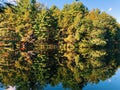 Burr pond state park beautiful summer and autumn lake views Royalty Free Stock Photo