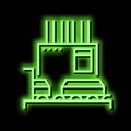 processing aluminium production neon glow icon illustration