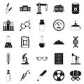 Processing factory icons set, simple style Royalty Free Stock Photo