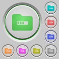 Processing folder push buttons Royalty Free Stock Photo
