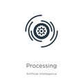 Processing icon vector. Trendy flat processing icon from artificial intellegence and future technology collection isolated on Royalty Free Stock Photo