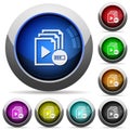 Processing playlist operation round glossy buttons