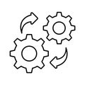 Processing settings Vector Icon which can easily modify or edit Royalty Free Stock Photo