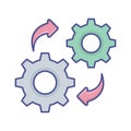 Processing settings Vector Icon which can easily modify or edit Royalty Free Stock Photo