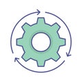 Processing settings  Vector Icon which can easily modify or edit Royalty Free Stock Photo