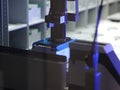 Blue processing DNA laboratory equipment