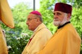 Procession of Body of Christ. Archbishop Tadevush Kandrusievich & Archimandrite Siarhiej Hajek Royalty Free Stock Photo