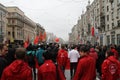 Procession of communists in Moscow