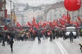 Procession of communists in Moscow