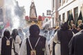 Procession of faith in Holy Week in the streets of Lima