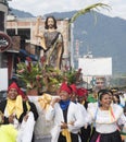 The procession The Festival of San Juan, also called the eve of San Juan or Night of San Juan, with people dancing is the eve of