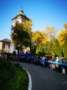 Procession with the Holy Relics of Sai nt Hierarch Nectarie and Saint Ephrem the New Royalty Free Stock Photo