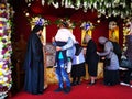 Procession with the Holy Relics of Saint Hierarch Nectarie and Saint Ephrem the New Royalty Free Stock Photo
