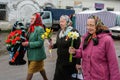 The procession and laying of wreaths at the memorial to fallen soldiers in the Kaluga region of Russia.