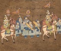 Procession Of Maharajah On Horse