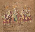 Procession of maharajah on horse