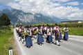 Procession of Maria Ascension in Axams Austria Royalty Free Stock Photo