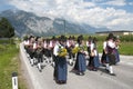 Procession of Maria Ascension in Axams Austria Royalty Free Stock Photo