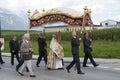 Procession of Maria Ascension in Axams Austria Royalty Free Stock Photo