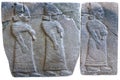 Procession of palace officials - ancient stone bas-relief