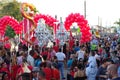 Procession of street party Parrandas in Cuba Royalty Free Stock Photo