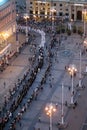 Procession through the streets of the city for a day Our Lady of the Kamenita vrata, patroness of Zagreb