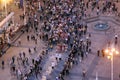 Procession through the streets of the city for a day Our Lady of the Kamenita vrata, patroness of Zagreb Royalty Free Stock Photo