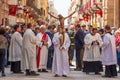 The Processione dei Misteri di Trapani, performed for 300 years, celebrates Easter with parades throughout the week Royalty Free Stock Photo