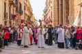 The Processione dei Misteri di Trapani, performed for 300 years, celebrates Easter with parades throughout the week Royalty Free Stock Photo