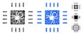 Processor Bug Composition Icon of Circle Dots Royalty Free Stock Photo