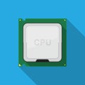 Processor chip icon. Royalty Free Stock Photo