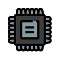 Processor chip icon representing data and technology Royalty Free Stock Photo