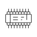 Processor chip icon representing technology and electronics Royalty Free Stock Photo