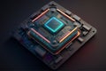 processor chip, tech environment, blockchain concept Generative AI Royalty Free Stock Photo