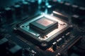 processor chip, technology environment, blockchain concept. ai generative Royalty Free Stock Photo