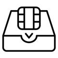 Processor chip, video folder   Isolated Vector icon which can easily modify or edit Royalty Free Stock Photo