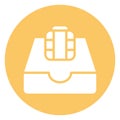 Processor chip, video folder   Isolated Vector icon which can easily modify or edit Royalty Free Stock Photo