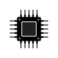 Processor, CPU icon vector. Central Processing Unit sign symbol Royalty Free Stock Photo