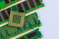 Processor CPU and RAM memory modules Royalty Free Stock Photo