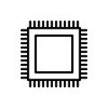 Processor icon, circuit ship icon vector illustration